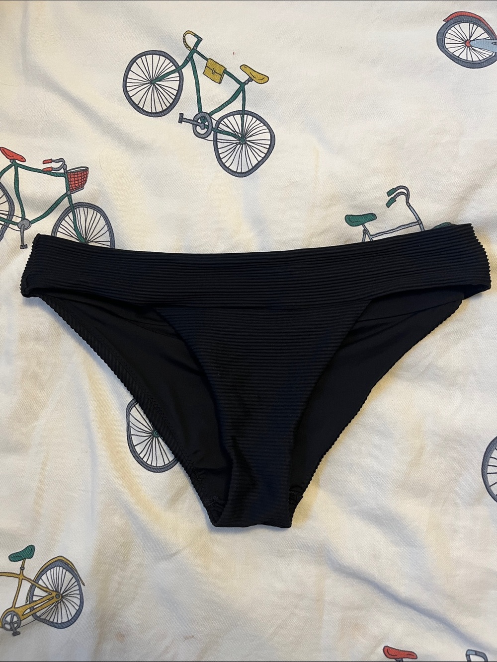 7/$20 H&M Black Ribbed Bikini Bottom - Low Rise Swim Brief